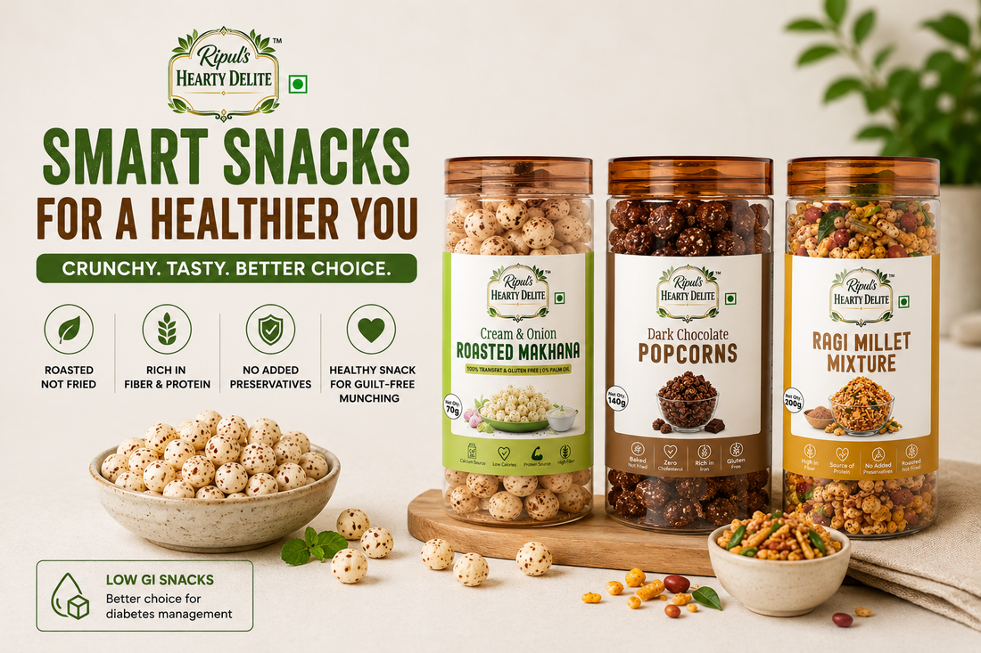 7 Best Tea‑Time Snacks for Diabetics: Makhana, Millets & Low‑GI Chips