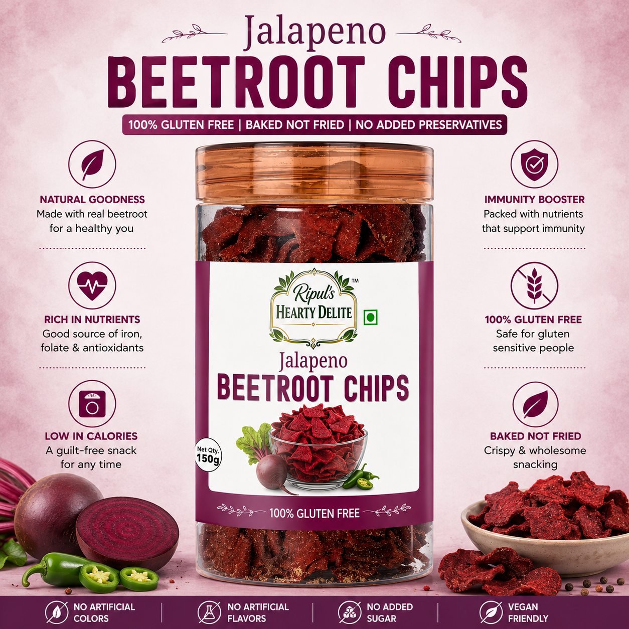 Jalapeno Beetroot Chips