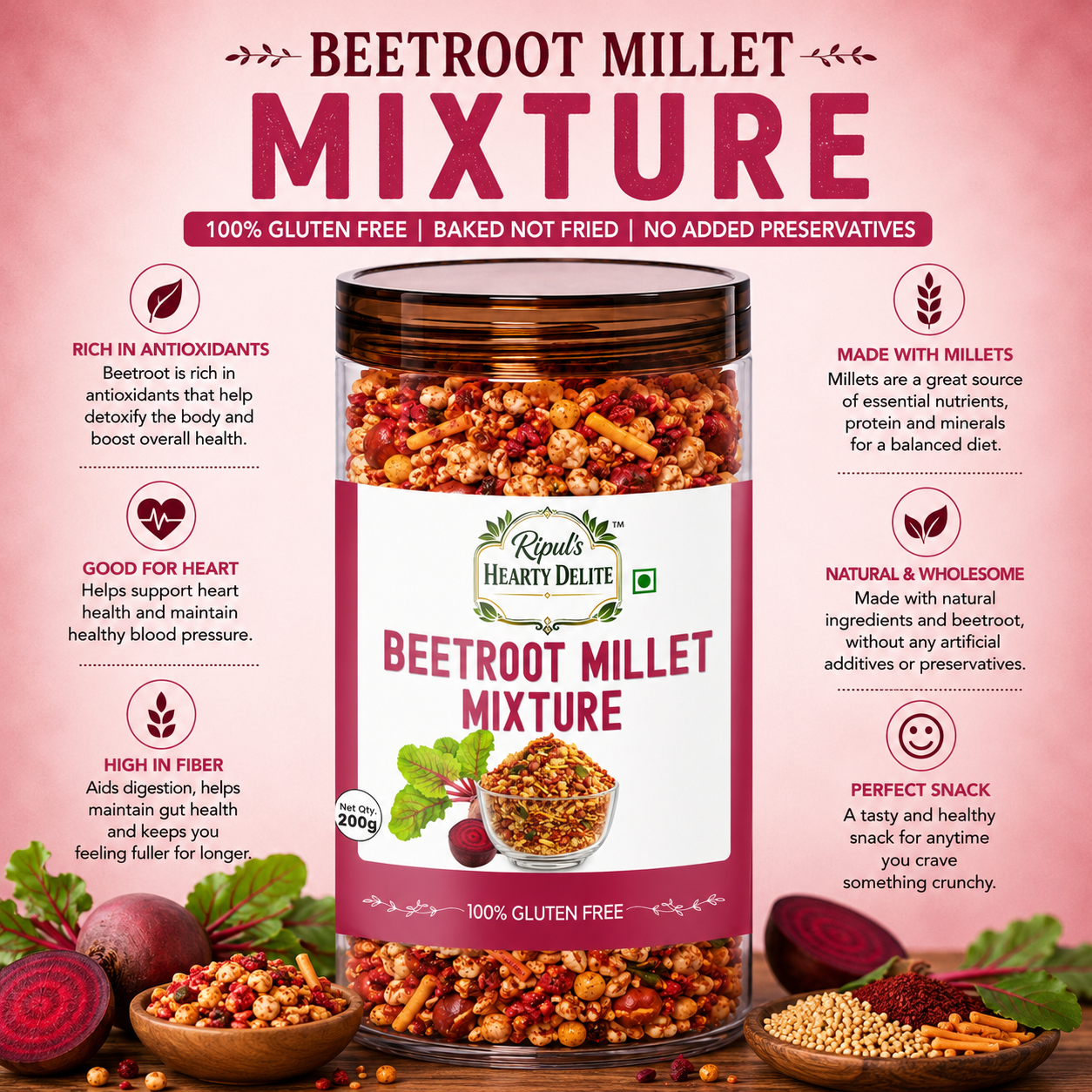 Beetroot Millet Mixture