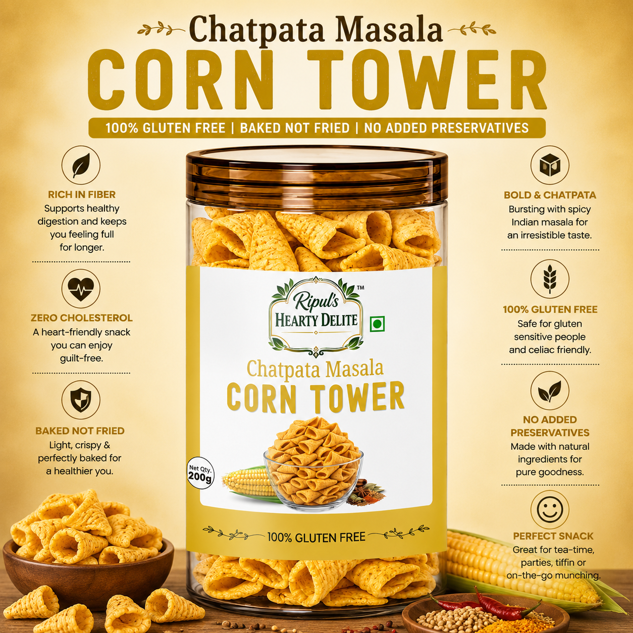 Chatpata Masala Corn Tower Chips