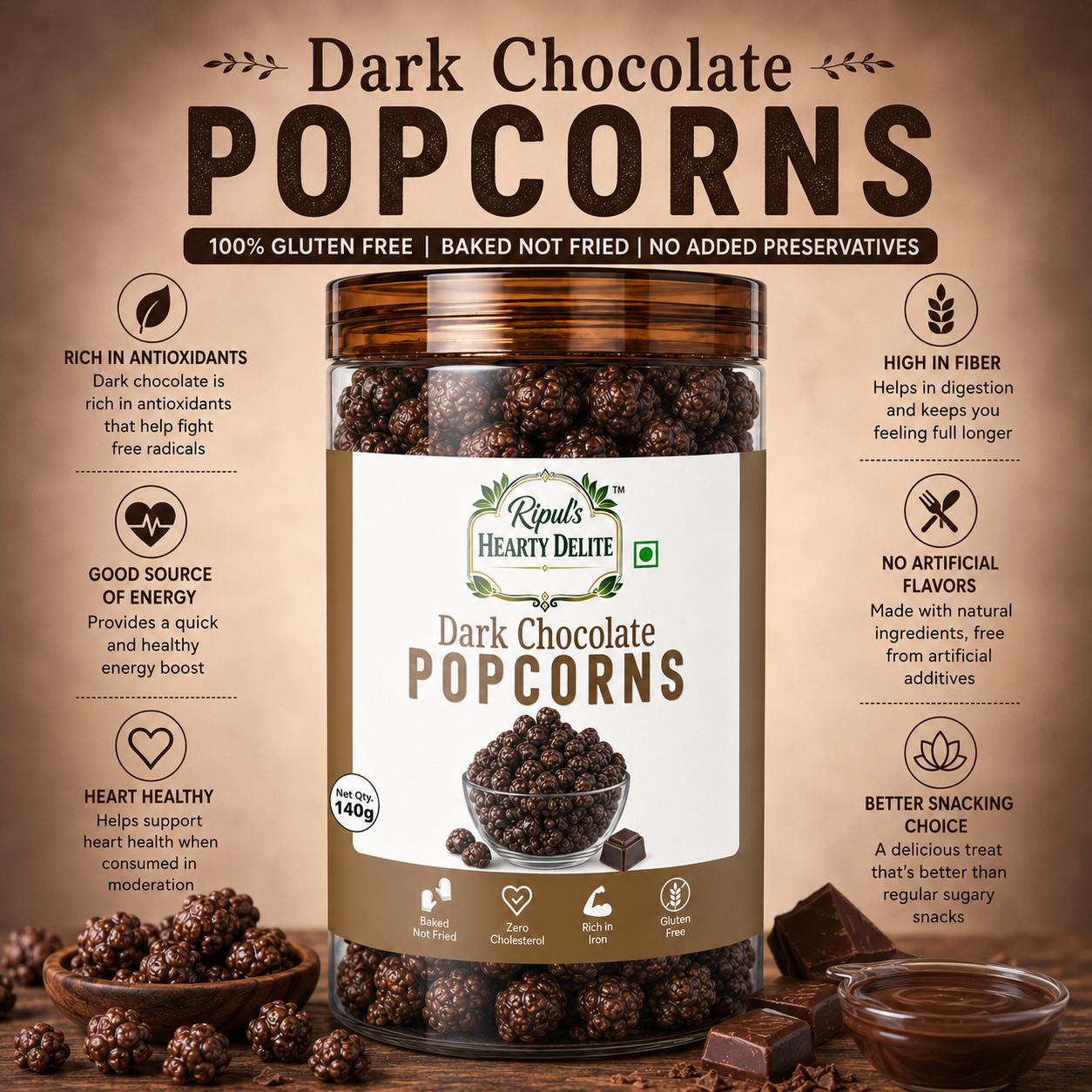 Dark Chocolate Popcorn