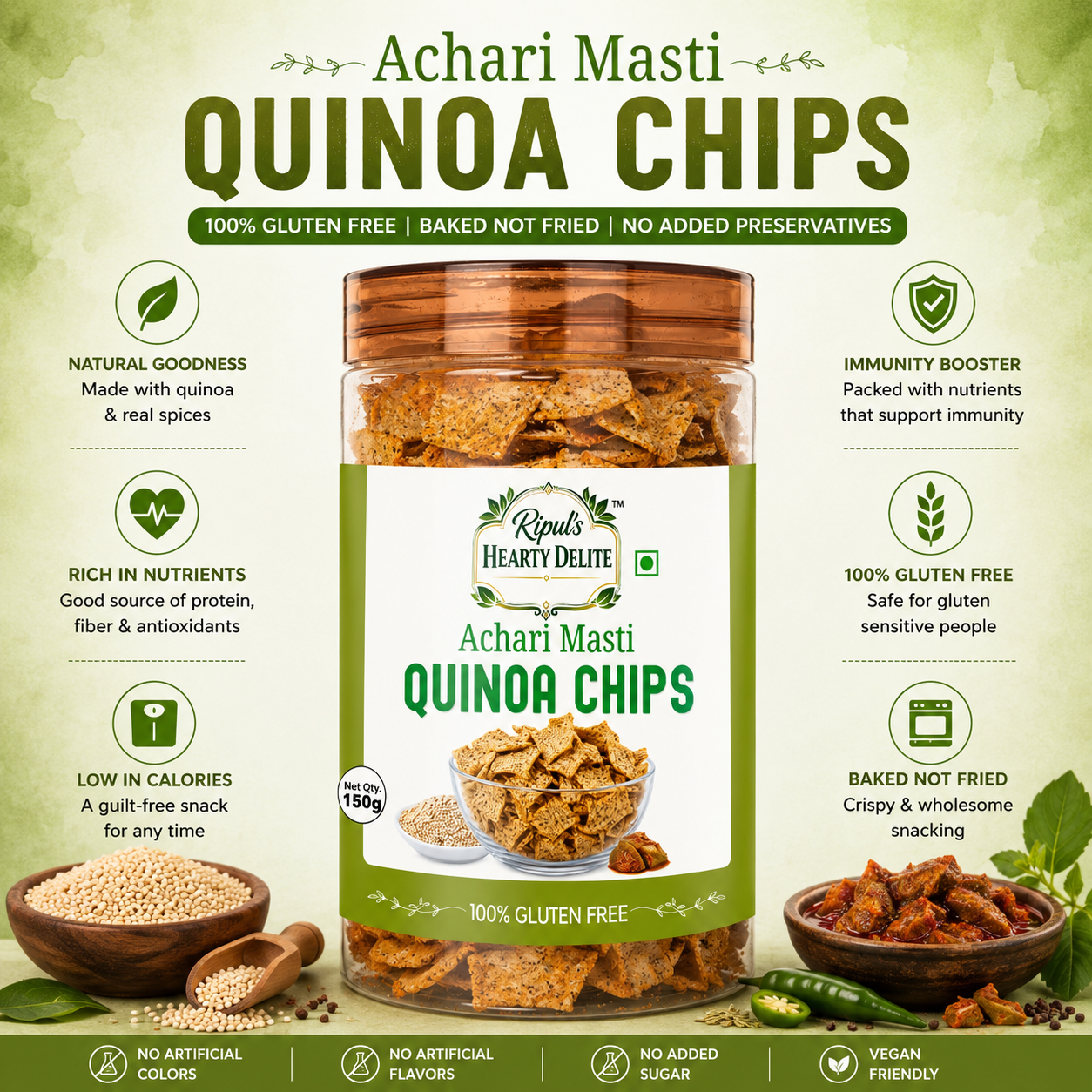 Achari Masti Quinoa Chips