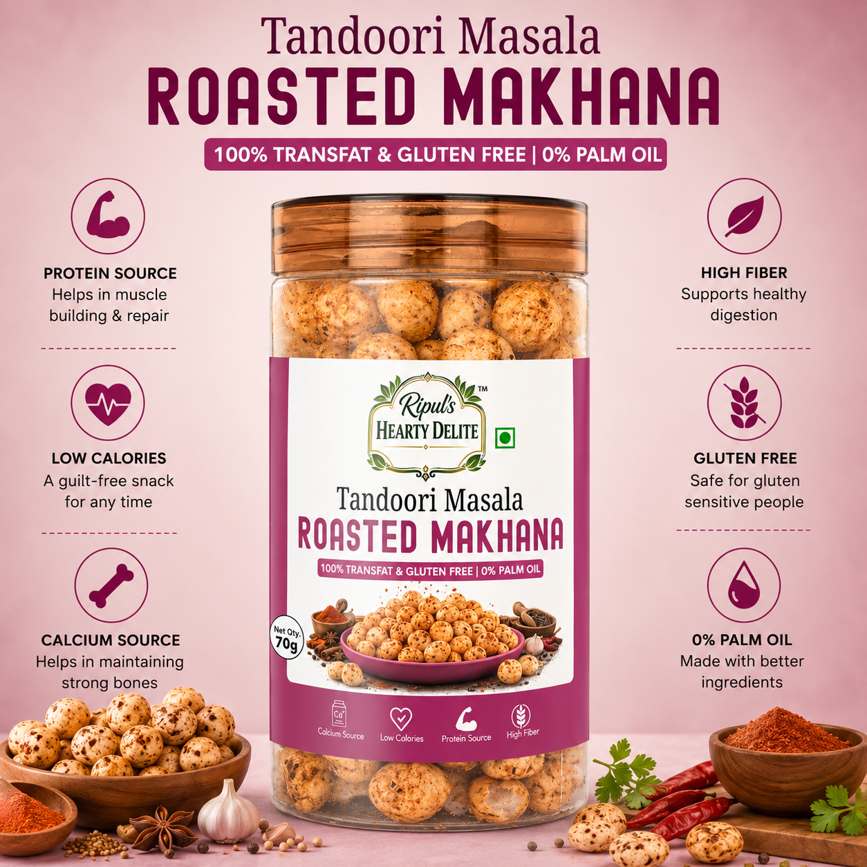 Tandoori Masala Roasted  Makhana