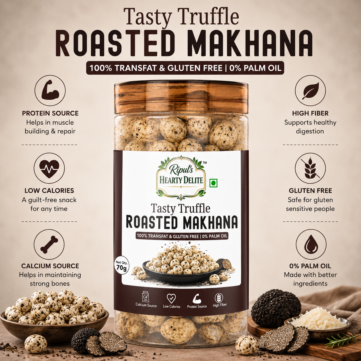 Tasty Truffle Roasted  Makhana